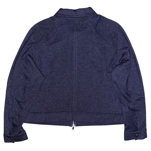 NWT Anatomie Elena Cropped Navy Blue Textured Stretch Jacket Women's XL - Picture 4 of 8